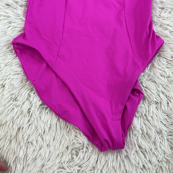 BECCA Color Coded One Piece Swimsuit Plunging Neck Swimsuit pink - Picture 3 of 9